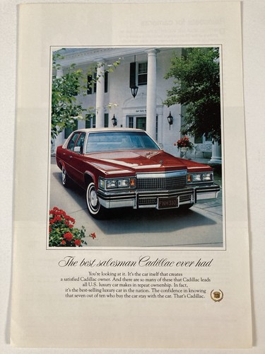 1979 Cadillac Print Ad Red