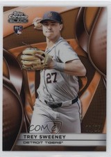 2025 Topps Chrome Black Orange Refractor 11/25 Trey Sweeney #28 5i3