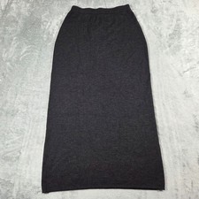 Vintage Pendleton Skirt Small Gray Merino Wool Knit Straight Maxi Stretch Modest