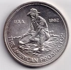1982 Engelhard 1 oz .999 Fine Silver Prospector Round - American Silver Bullion