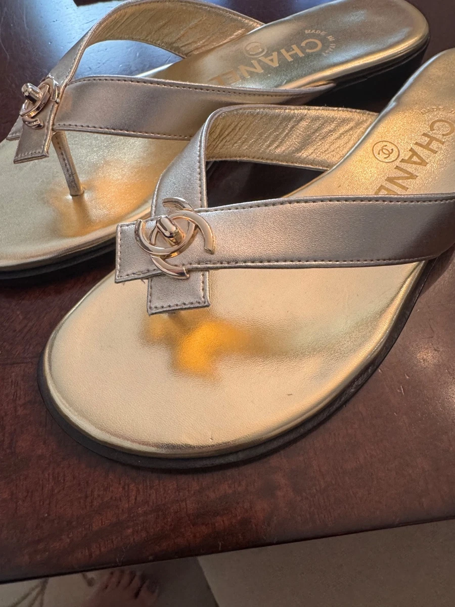 CHANEL Gold Sandals for Women for sale | eBay