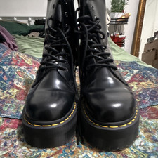 Dr. Martens Jadon Black Leather Platform Lace...