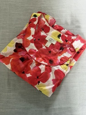 Ann Taylor LOFT Women s Petites 2P Floral Sleeveless Tank Scoop Neck Button