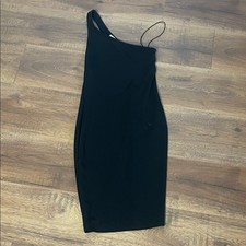 Alice + Olivia Women's Black One-Shoulder Cutout Cocktail Dress Size 0