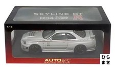 1/18 Diecast Nissan Skyline R34 GTR NISMO Z-Tune Version Silver Racing Division