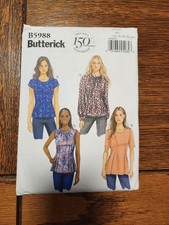 Butterick B5988 Sewing pattern Womens shirts size 16-24 *S58*