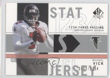 2001 SP Authentic Stat Jerseys 931/1234 Michael Vick (Passing Yards in 2000) 0b2