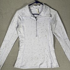 Under Armour Womens Size S Fitted Cold Gear Lilac Purple Quarter Zip Jogging Top