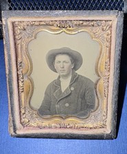 1/9th Plate Image Of Unidentified Man, Half Cased Image