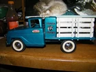 ** VINTAGE TONKA FARMS STAKE BED TRUCK PRESSED STEEL TOY ORIGINAL 1960'S **