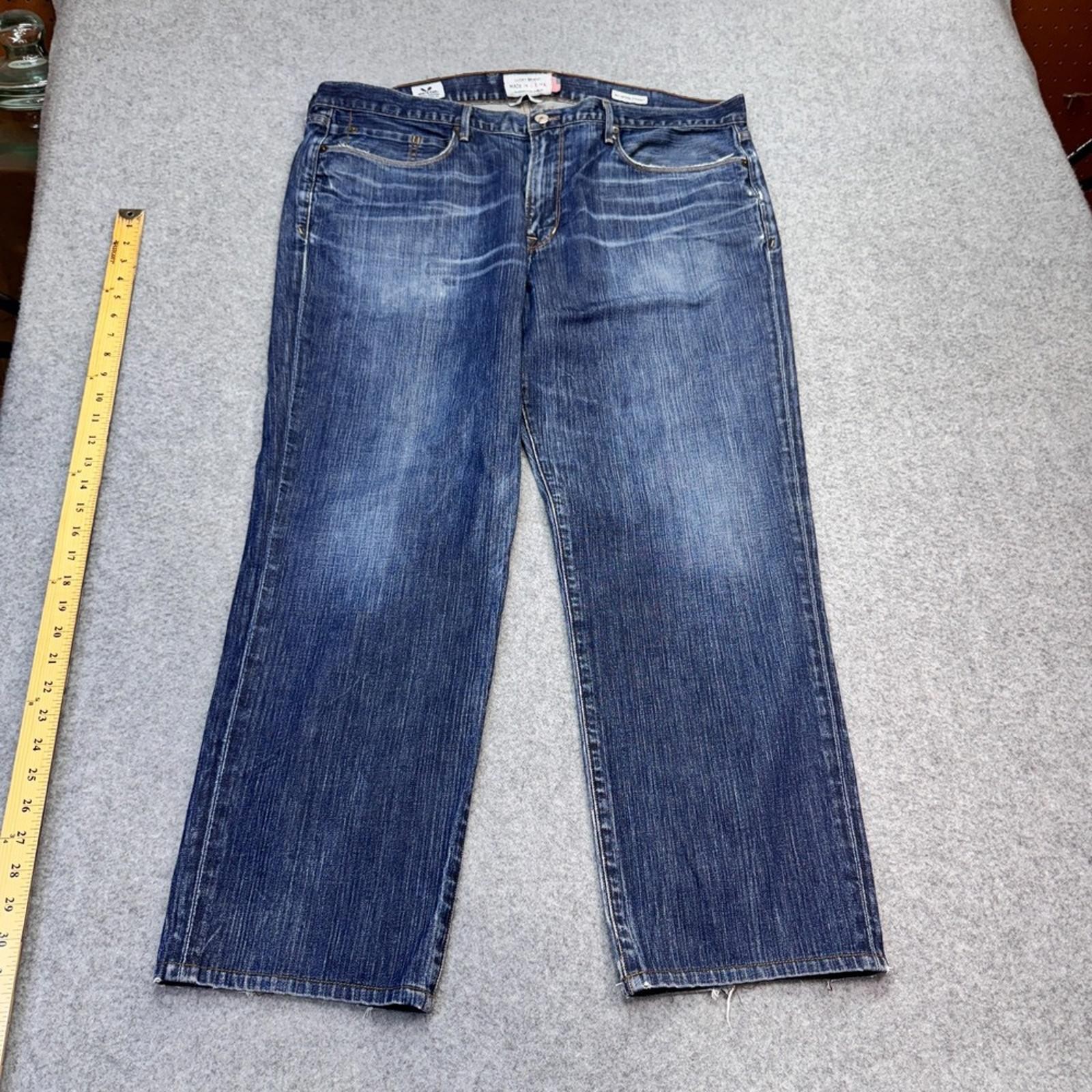 Men's Lucky Brand Selvedge Denim Jeans Straight Fit White Oak Cone Mill 40x30