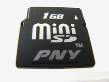 Scheda Mini SD 1GB (scheda MiniSD 1GB) PNY usata