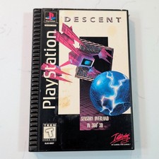 Descent (Sony PlayStation, PS1, 1996) Long Box w/ Manual