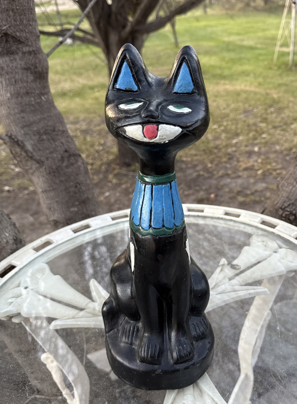 Vintage Manuel Felguerez Mid Century Modern Abstract Cat Art Sculpture 12 inches