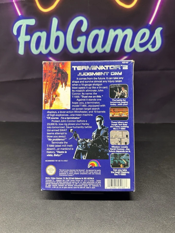 T2 Terminator 2 Judgment Day Nintendo NES Game Boxed - Image 2 of 3