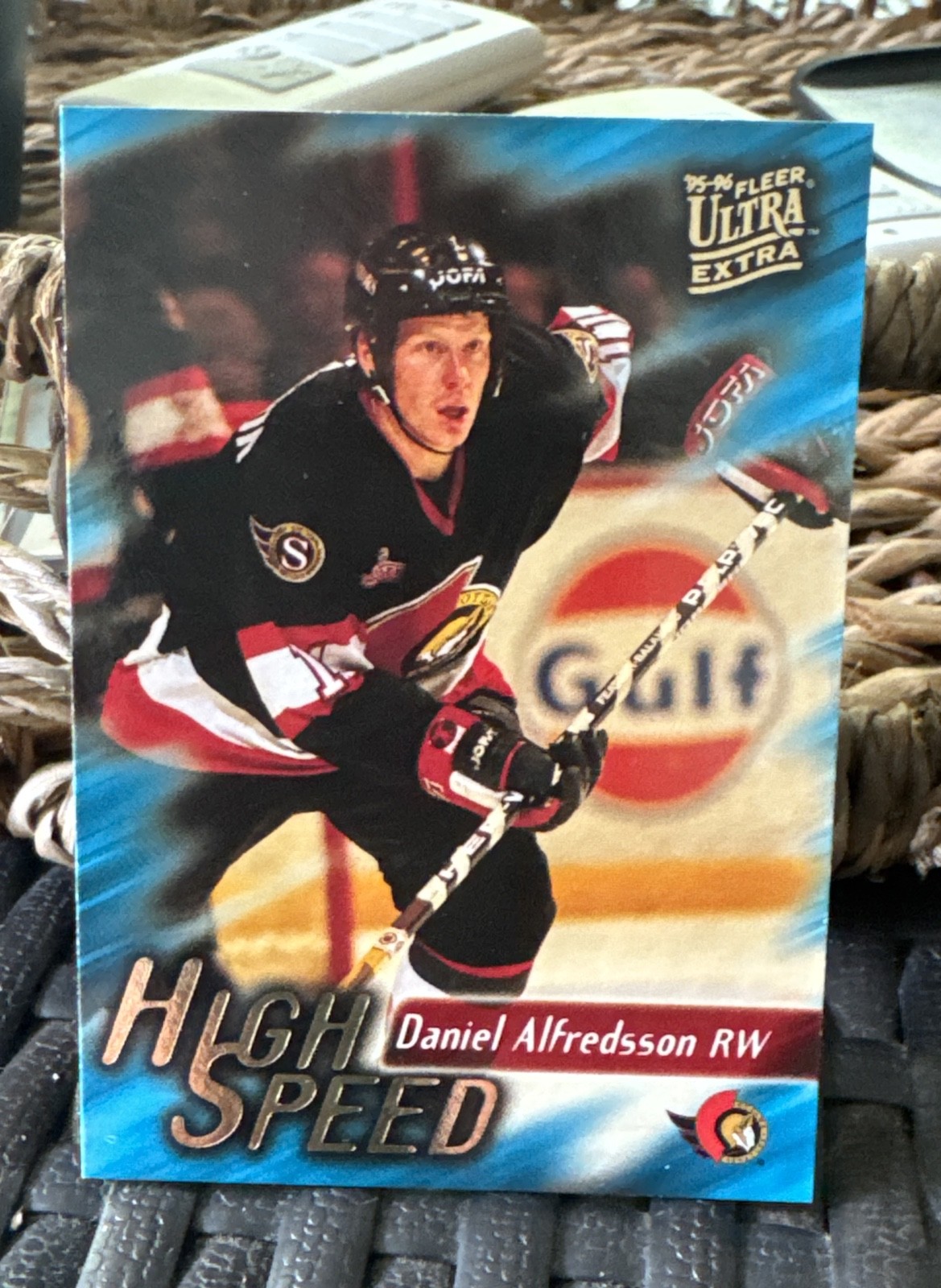 1995-96 Fleer Ultra Extra - High Speed Daniel Alfredsson #1 (RC)