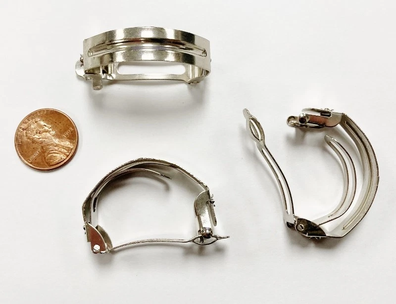 6 VINTAGE STAMPED "MADE IN FRANCE" SILVER PONYTAIL 40mm HAIR CLIP BARRETTES 1201 - Image 4 of 4