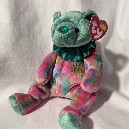 Ty Beanie Babies MAY The Birthday Bear Vintage Stuffed Animal