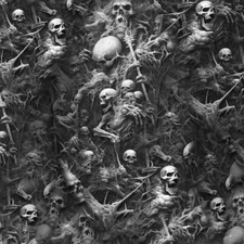 Skulls 62 - 18"x46" Hydrographic Film Hydro Dipping