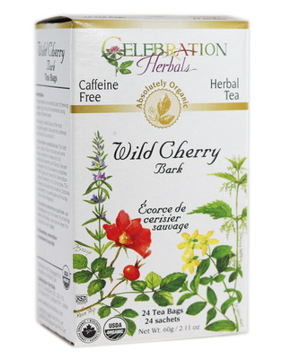 24 Count Wild Cherry Bark Herbal Tea for Coughs and Lung Health