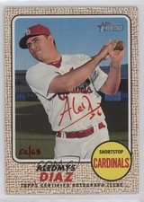 2017 Topps Heritage High Number Real One Red Ink 52/68 Aledmys Diaz Auto 0t2