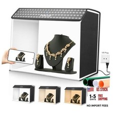 Light Box Photography, 24x16 inch Portable Photo Box with 672 LED 24 16 inch