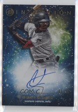 2022 Bowman Inception Primordial Prospects Blue Foil 68/75 Ian Lewis Auto 19hu