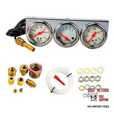 3 in 1 Triple Gauge Kit, Gauge Set Automotive, Car Meter Auto Gauge, Temp