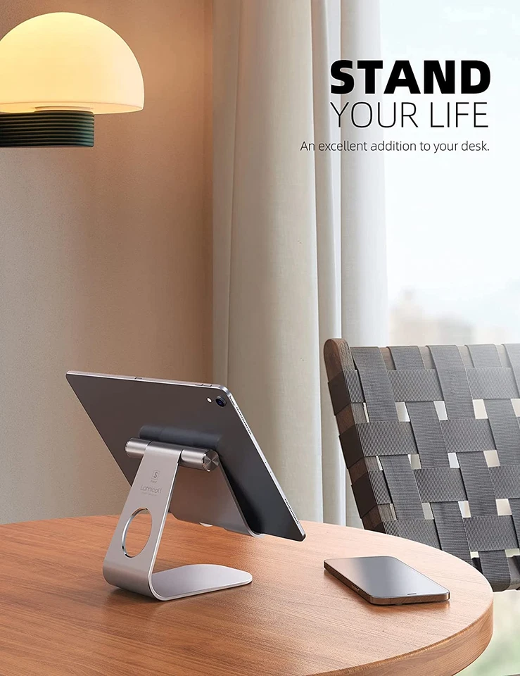 Tablet Stand, Adjustable Tablet Holder - Desktop Stand Dock Holder Compatible wi - Image 2 of 4