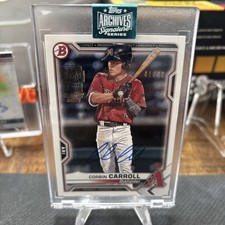2025 Topps Archives Signature Corbin Carroll BP-142 2021 Bowman - Prospects /42