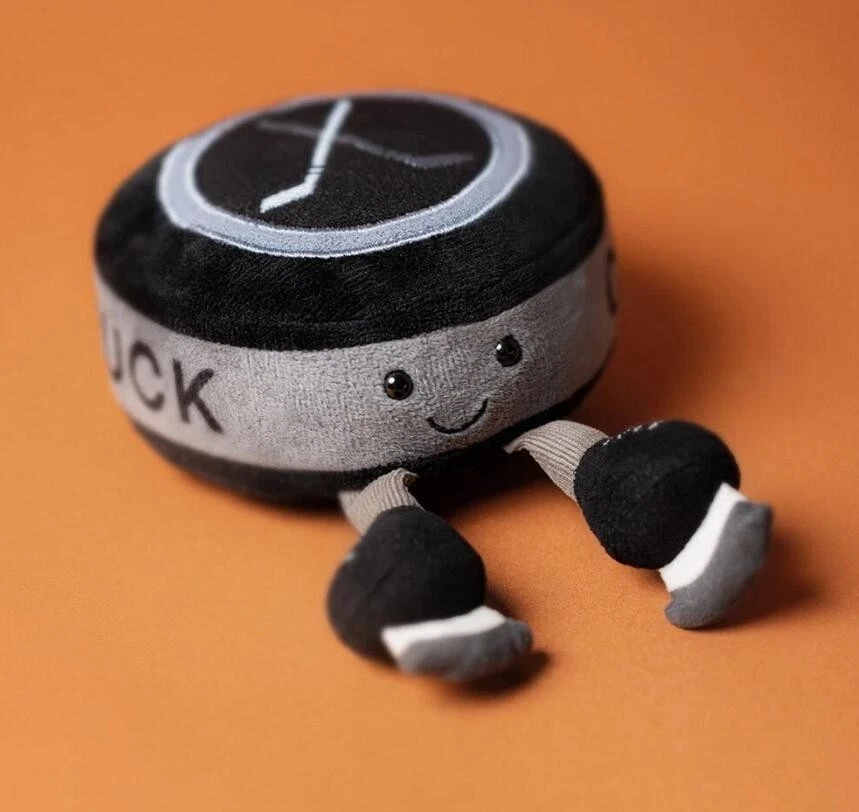 New Jellycat Amuseables Sports Ice Hockey Puck Soft Plush Stuffed Toy Gift 3 in - Image 4 of 4