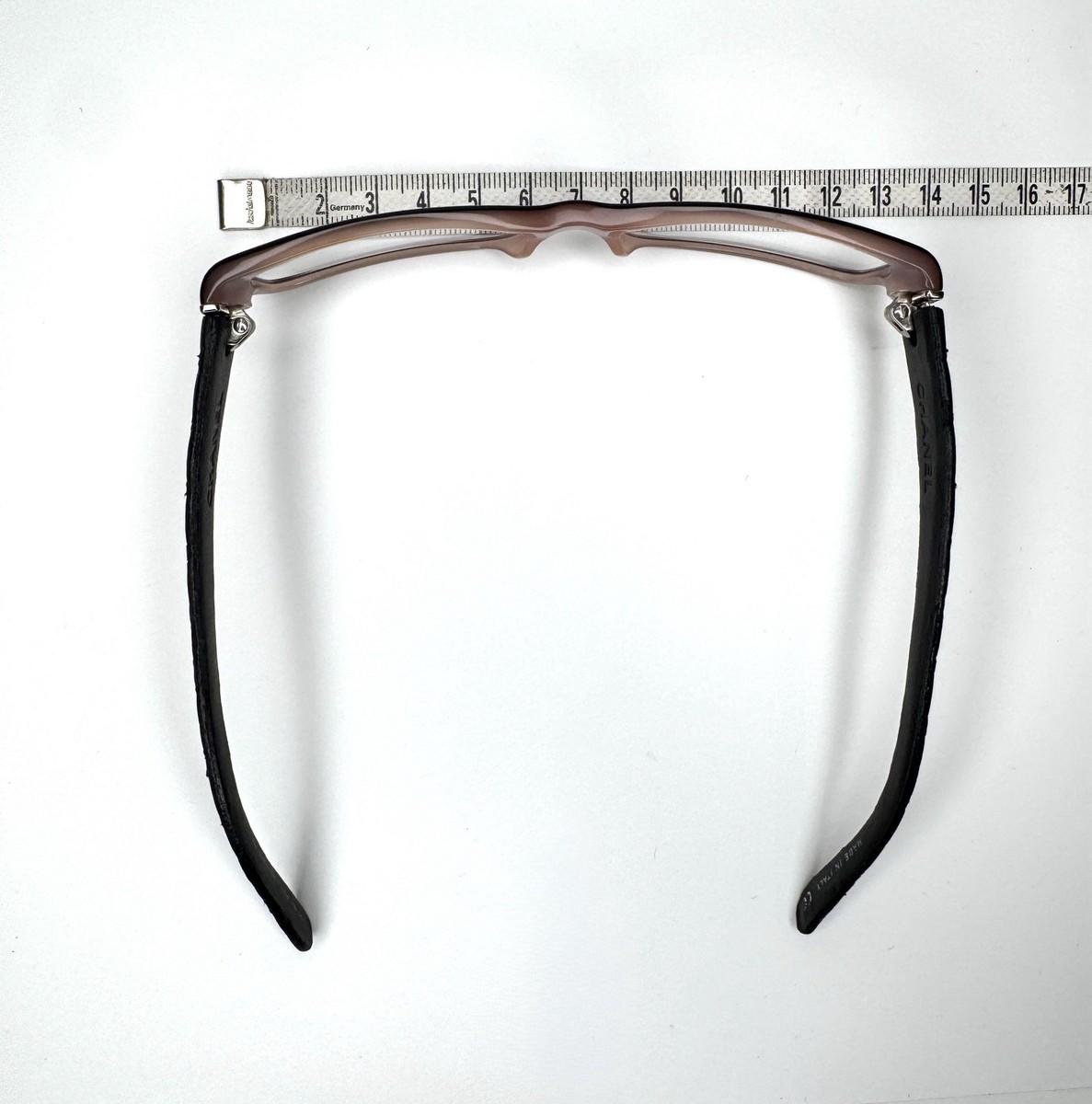 Chanel Reading Glasses Quilted Black Leather Frames Stitched  display picture 1