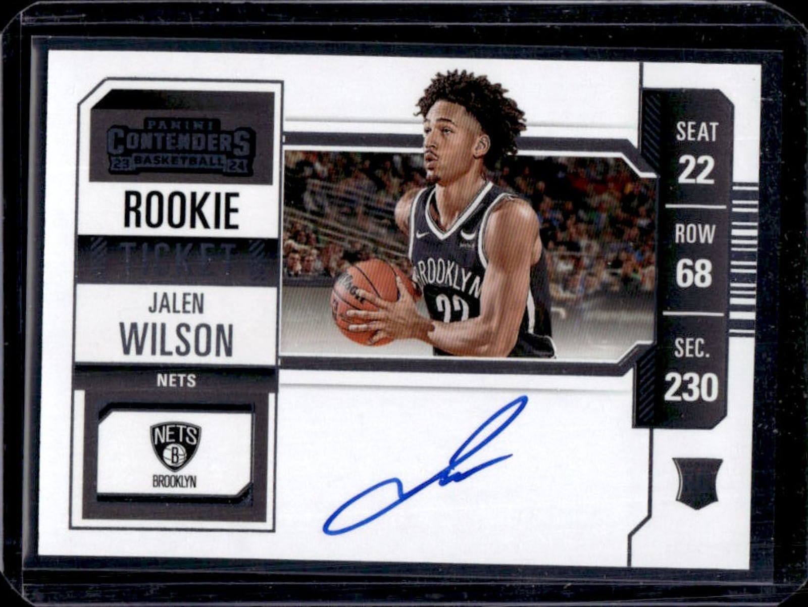 2023-24 Contenders Jalen Wilson Variation Horizontal Rookie Ticket Auto RC #112b