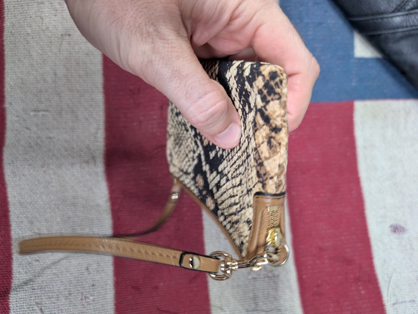 Coach Mad Python Print Small Wristlet Wallet purs… - image 3