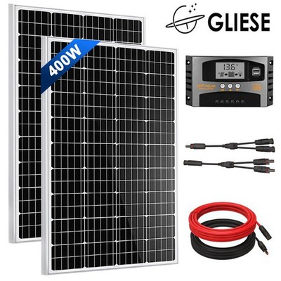 Solarpanel 100W 400W 600W Solarmodul Kit für Powerstation Camping Wohnmobil RV