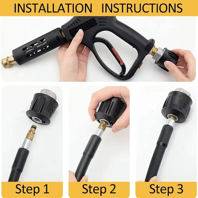 #ad 1pcs Pressure Washer Hose Connector Adapter M22 Female to Quick Socket $16.70