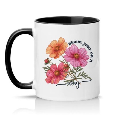 Bloom Your Own Way Damen 11 Unzen Keramiktasse Blumenmotiv Geschenk