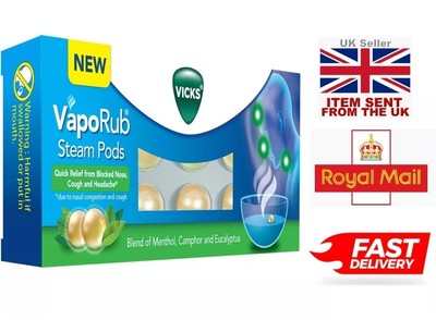 Vicks VapoRub Steam Pods für Dampfinhalation schnelle Linderung von verstopfter NASE X10