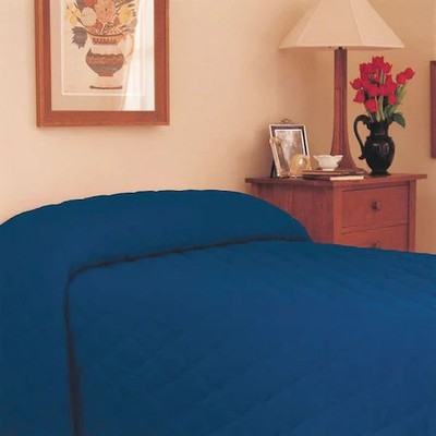 Martex Mainspread Navy Bedspread, 116 In L, Navy