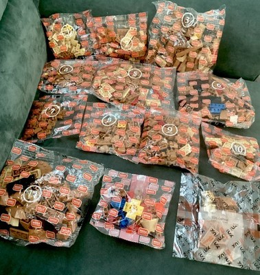 Mega Construx Blocks Lot of 13 Sealed Packs-Mostly Tan & Cream Color 1 Lb 14 oz