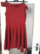 Womens Off Shoulder Skater Flare Prom Dress Cocktail Party Club 