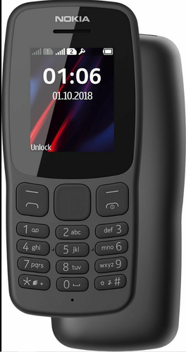 Nokia 106 DUAL SIM NERO CON TORCIA LED - RADIO FM DISPLAY 1,8 - Foto 1 di 2