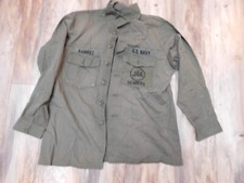 US NAVY SEABEES MANS UTILITY OG 507 LONG SLEEVE SHIRT SIZE 16.5 X 34