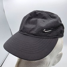 Nike Toddler Adjustable Black Cap With Metallic Swoosh Logo Casual Outdoors