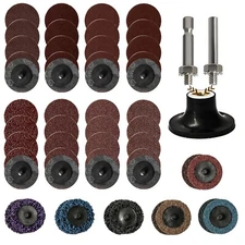 55 x 2 in Surface Prep Roll Lock Sanding Grinding Discs Die Grinder Quick Change