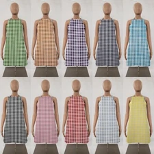 Checked Gingham Bib Apron