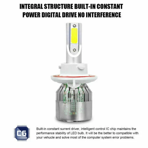 For 2007-2012 Dodge Caliber - 6000K H13 LED Headlight Hi/Lo + Fog Light Bulbs US Foto 4 de 4