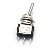 1 Chrome "Bat" Lever ON-ON SPDT Mini Toggle Switch Guitar/Bass EP-0180-010