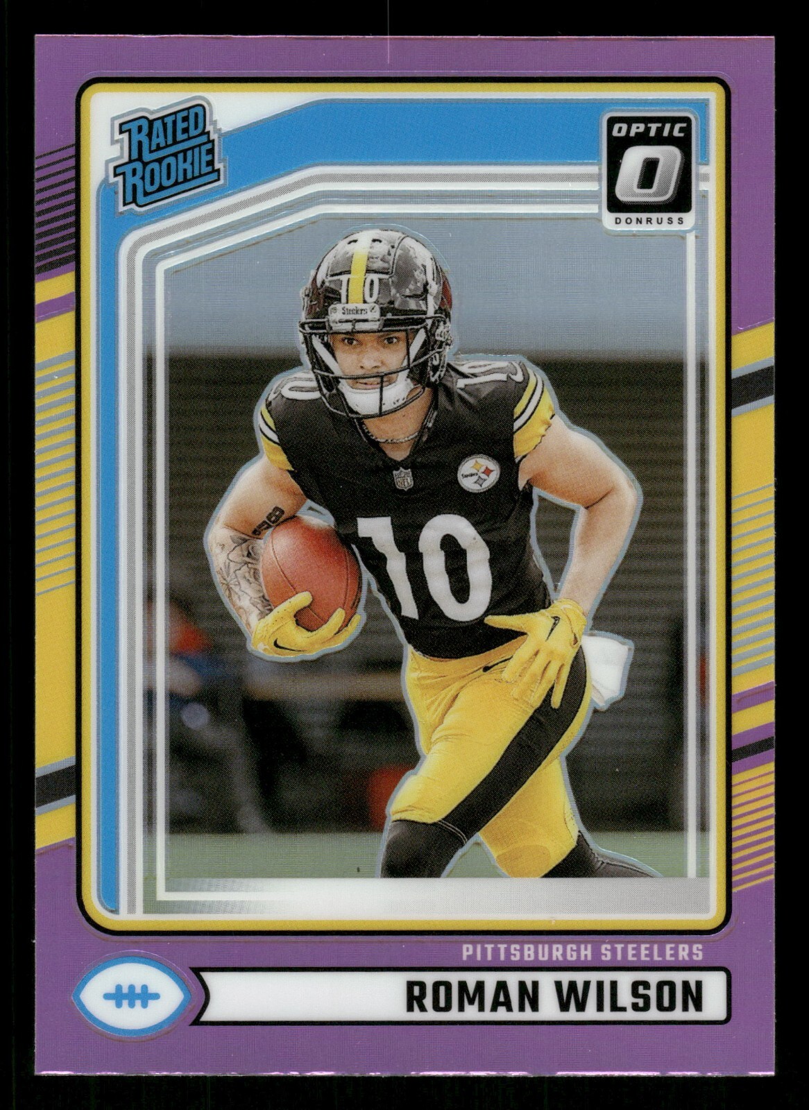 2024 Panini Donruss - Rated Rookie Roman Wilson #348 Optic Preview Pink Prizm