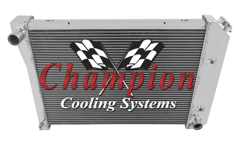 Radiador AR Champion 3 filas todo aluminio para motor Pontiac Ventura V8 1973 1974 Foto 3 de 4